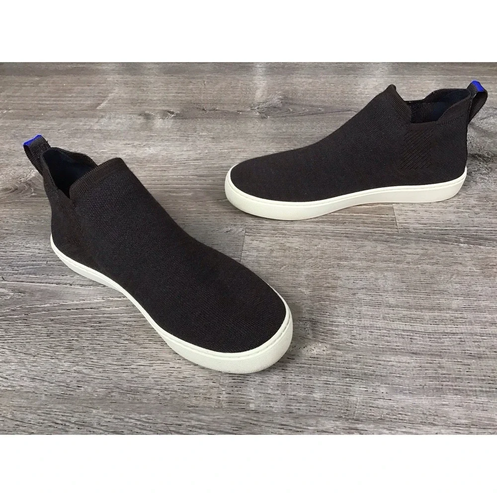 Rothy's Womens Size 10.5 Gray Ankle Slip On Sneakers Shoes